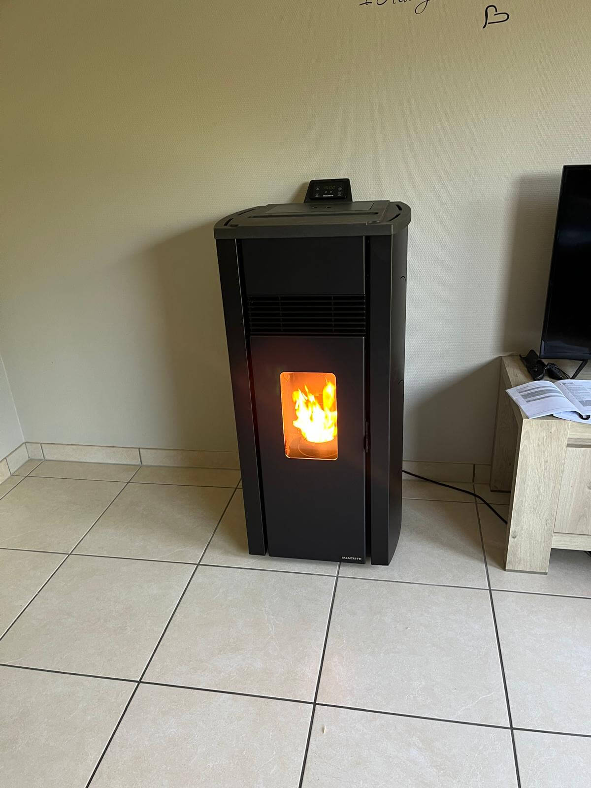 pelletkachel installatie riems